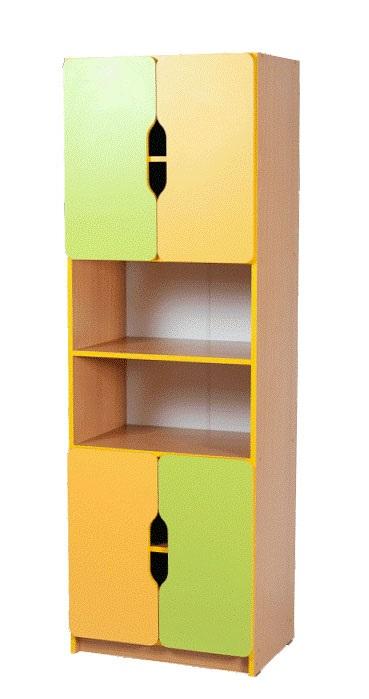 Стінка напівзакрита 4-дверна,з полицею універсальна "Школа-Сад" елемент №4,(ТОВ ‘’АЛМАНТ’’), 600х410х1885 мм.